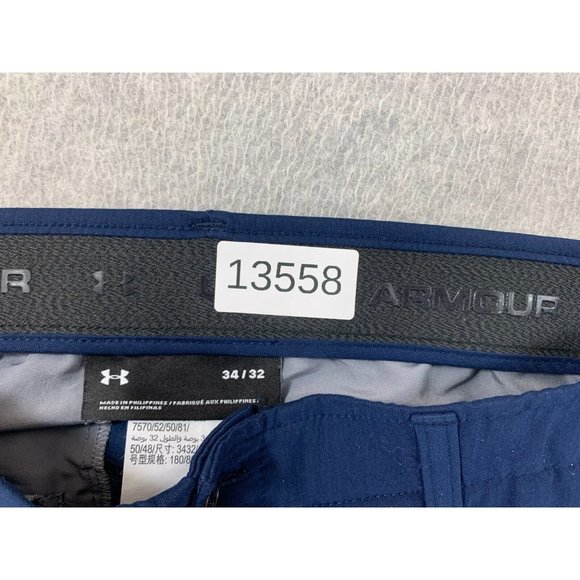 Under Armour Performance TECH Chino Pants (Men's‎ 34x32) Blue - Picture 5 of 13